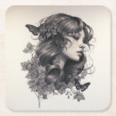 Zoek naar zwart wit afbeelding onderzetters Eenvoudig