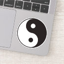 Zoek naar yin yang symbool stickers Zwart en wit