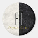 Zoek naar initialen magneten Zwart wit