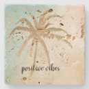 Zoek naar palm tree onderzetters Goud