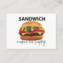 Zoek naar sandwich visitekaartjes Voedsel