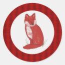 Zoek naar rode vos stickers Illustratie