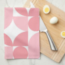 Zoek naar geometrische vormen keuken handdoeken Roze