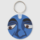 Zoek naar blauwe ogen sleutelhangers Abstract