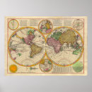 Zoek naar oude wereldkaarten posters Vintage