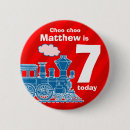 Zoek naar trein verjaardag buttons Rood