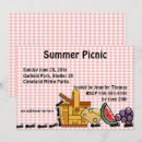 Zoek naar picknick mand uitnodigingen Gingham