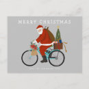 Zoek naar kerstman op een fiets kaarten Vakantie