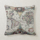Zoek naar oude wereldkaart kussens Reis