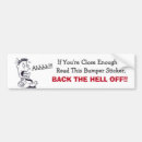 Zoek naar gekke bumperstickers Op maat maken