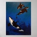 Zoek naar walvissen onder water posters Ocean