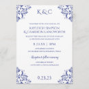 Zoek naar cobalt blue wedding uitnodigingen Elegant