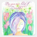 Zoek naar paarse tulpen stickers Waterverf bloemen