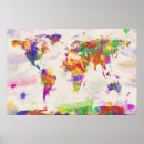 Zoek naar continenten kunst Wereldkaart