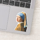 Zoek naar meisje met een parel stickers Vrouw