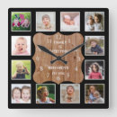 Zoek naar houten klokken Fotocollage