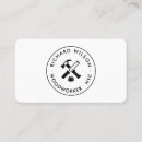 Zoek naar werktuigen visitekaartjes Timmerman