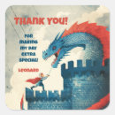 Zoek naar middeleeuwse draken stickers Blauw