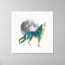 Zoek naar huilende wolf kunst Maan