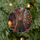 Zoek naar grappige rendieren ornamenten Kerstversiering