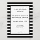 Zoek naar streep huwelijk uitnodigingen Zwart wit