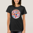 Zoek naar vlaggen van de wereld tshirts Wereldbol