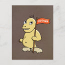 Zoek naar schattige monsters briefkaarten Cartoon