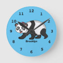 Zoek naar panda klokken Illustratie