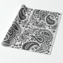 Zoek naar paisley patroon cadeaupapier Zwart wit