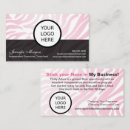 Zoek naar roze zebra visitekaartjes Dierprint