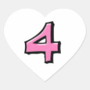 Zoek naar nummer vier stickers Vierde verjaardag