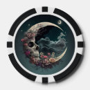 Zoek naar schedel pokerchips Elk persoon