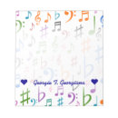 Zoek naar muzieknoten notitieblokken Kleurrijk