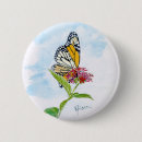 Zoek naar monarch vlinder buttons Waterverf