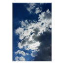 Zoek naar wolken posters Blauw