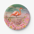 Zoek naar flamingo papieren bordjes Waterverf bloem