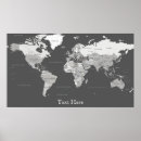 Zoek naar zwarte wereldkaart posters Elk persoon