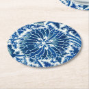 Zoek naar blauw patroon onderzetters Vintage