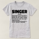 Zoek naar muziek minnaar tshirts Zanger