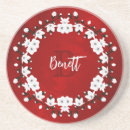 Zoek naar red onderzetters Initiaal