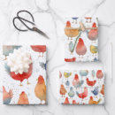 Zoek naar grappige kip cadeaupapier Waterverf