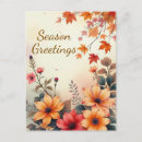 Zoek naar de groeten van het seizoen briefkaarten Bloemen