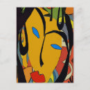 Zoek naar abstract gezicht briefkaarten Bloemen