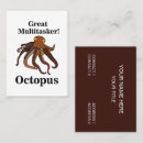 Zoek naar octopus visitekaartjes Marine