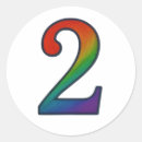 Zoek naar nummer twee stickers Cijfer