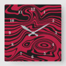 Zoek naar lijn klokken Rood