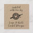 Zoek naar gehaakte visitekaartjes Garen