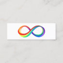 Zoek naar symbool oneindigheid visitekaartjes Rainbow