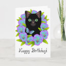 Zoek naar black cat birthday kaarten Zwarte kat