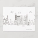 Zoek naar gebouwen briefkaarten Illustratie
